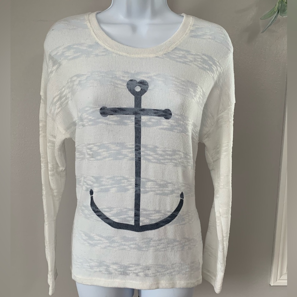 Vintage Havana White Anchor Sweater